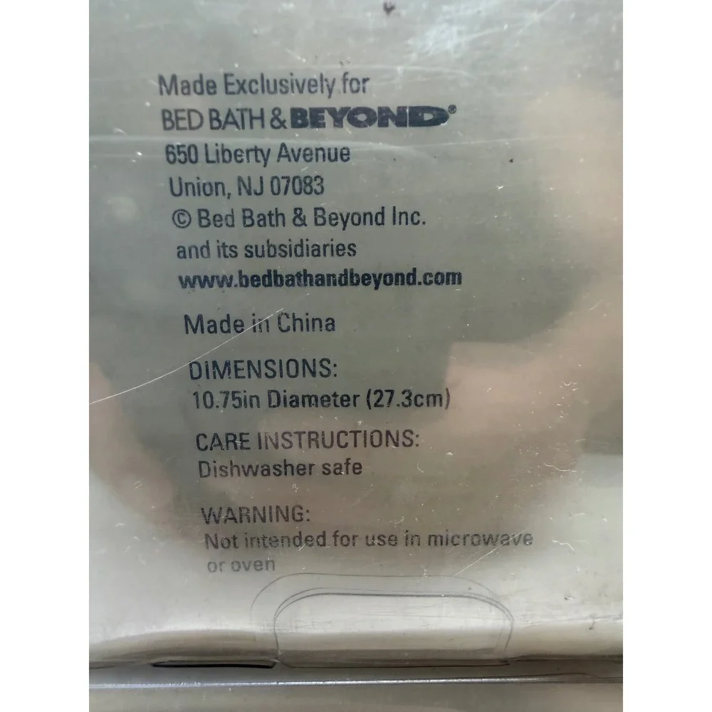 Bed Bath & Beyond Platinum Holiday Porcelain Dinner Plates 24K Platinum Set of 4